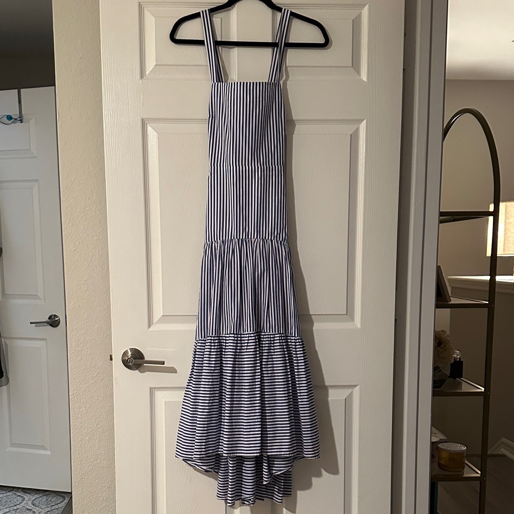 Banana Republic Striped Blue and White Dress